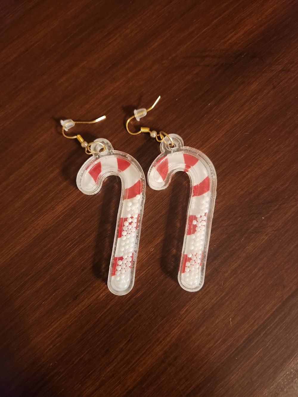 Candy Cane Earrings - Red & White Holiday Dangles